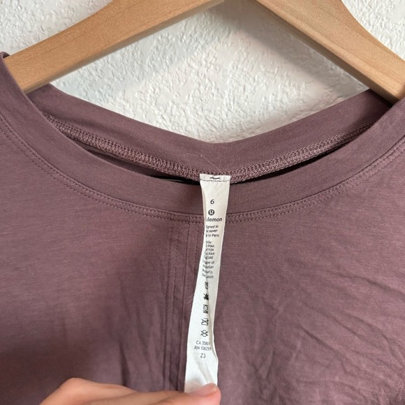 Lululemon Time to Restore Long Sleeve Tie Cropped Top Antique Bark Purple 6 - Picture 13 of 13